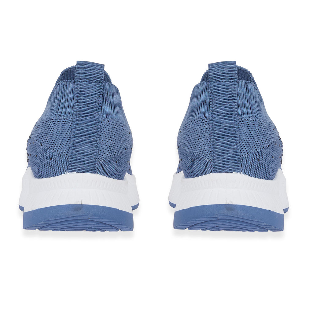 Negroni Ladies Lightweight Slip On Leisure Shoe With Decorative Diamantes (Size 6) - Denim_8419604_2