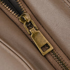 100% Premium Full Grain Leather Tote with Matching Card Bag - Beige_8419636_6