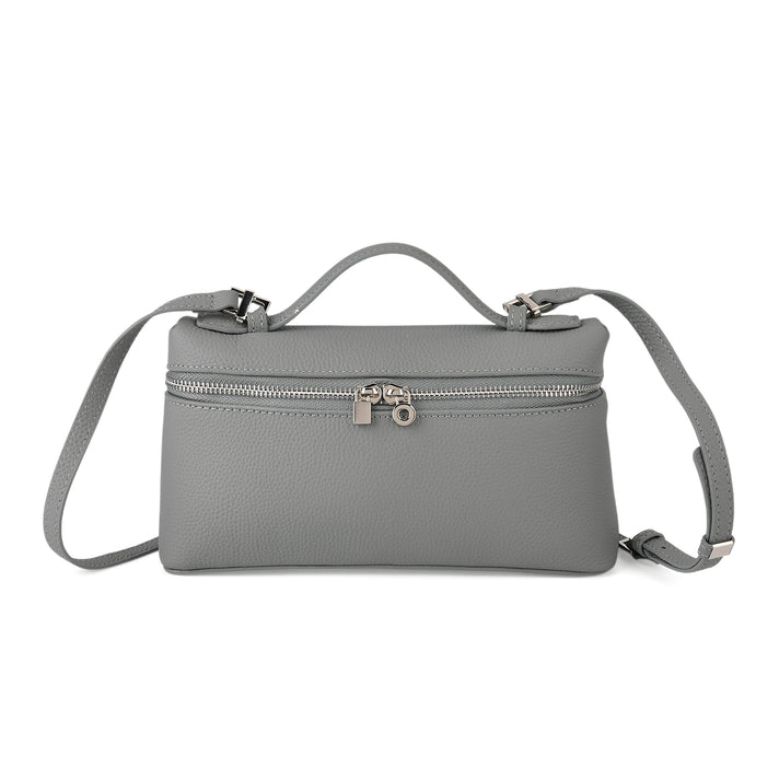 Genuine Leather Designer Minimalist Zipper Crossbody Top Handle Box Bag - Tan 8419657 1