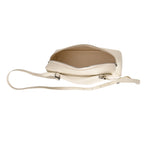 Genuine Leather Designer Minimalist Zipper Crossbody Top Handle Box Bag - Off White_8419654_5