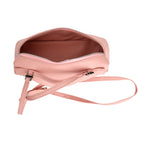 Genuine Leather Designer Minimalist Zipper Crossbody Top Handle Box Bag - Light Pink_8419658_5