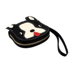 Genuine Leather RFID- Blocking Boston Terrier Wallet with Clasp - Black_8419841_5