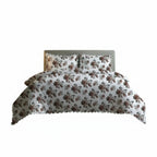 Bolongaro & Trevor Co Ltd - 100% Cotton Scallop Floral Print Duvet Cover 3 Piece Set (Double) - Red Floral_8420116