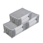 Patterned Storage Box (Size 60x30x45 cm) - Gray_8420255