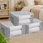 Patterned Storage Box (Size 60x30x45 cm) - Gray_8420255_1