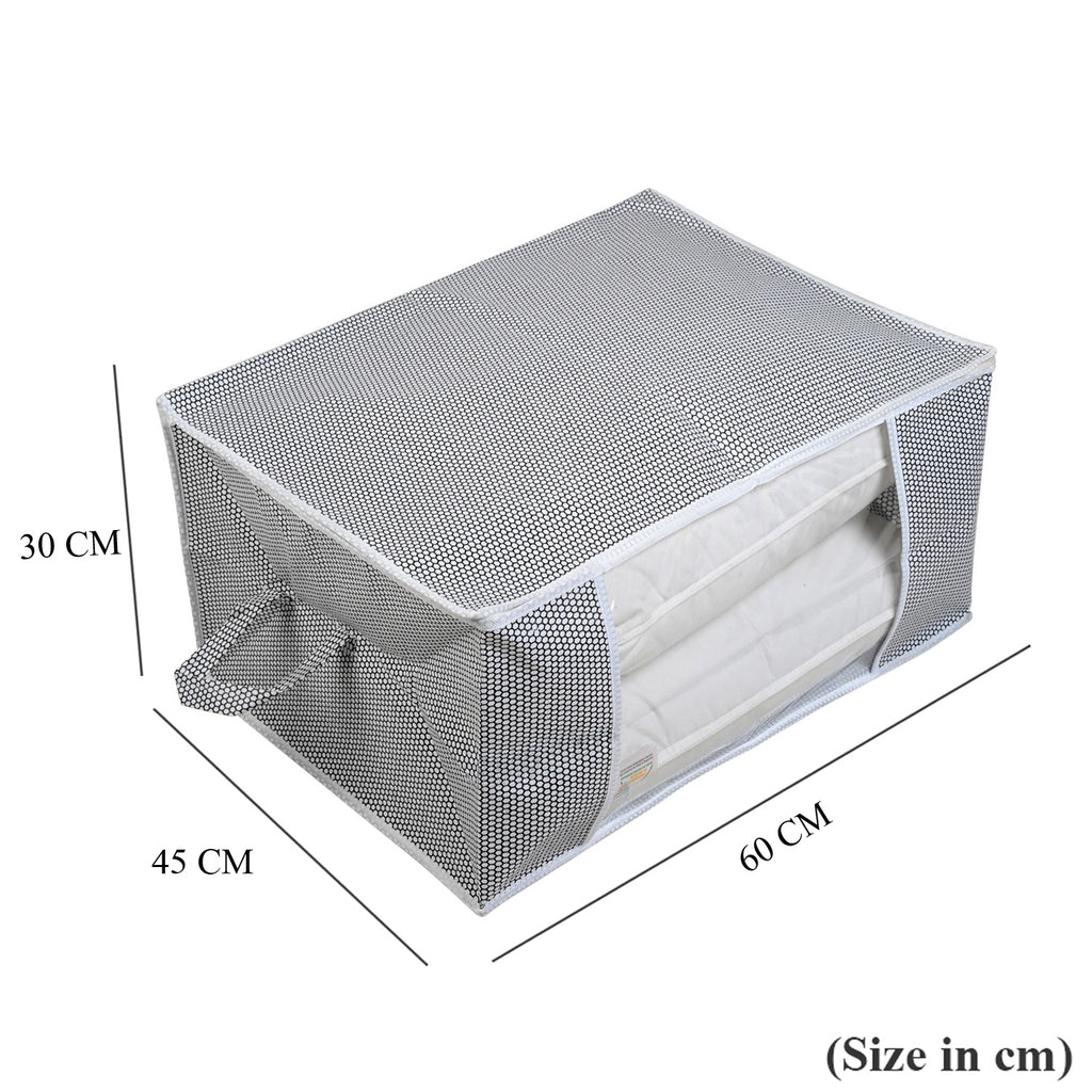 Patterned Storage Box (Size 60x30x45 cm) - Gray_8420255_7