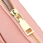 100% Genuine Leather Designer Minimalist Sling Shoulder Bag -  Pink_8420491_7