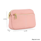 100% Genuine Leather Designer Minimalist Sling Shoulder Bag -  Pink_8420491_8