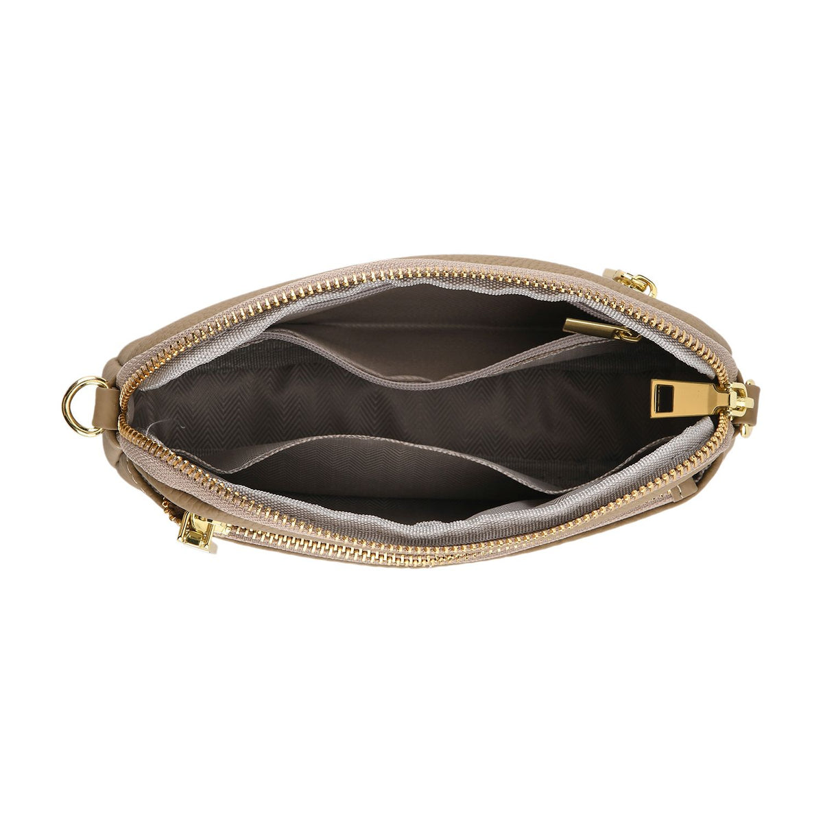 100% Genuine Leather Designer Minimalist Sling Shoulder Bag - Grey V32536058 7