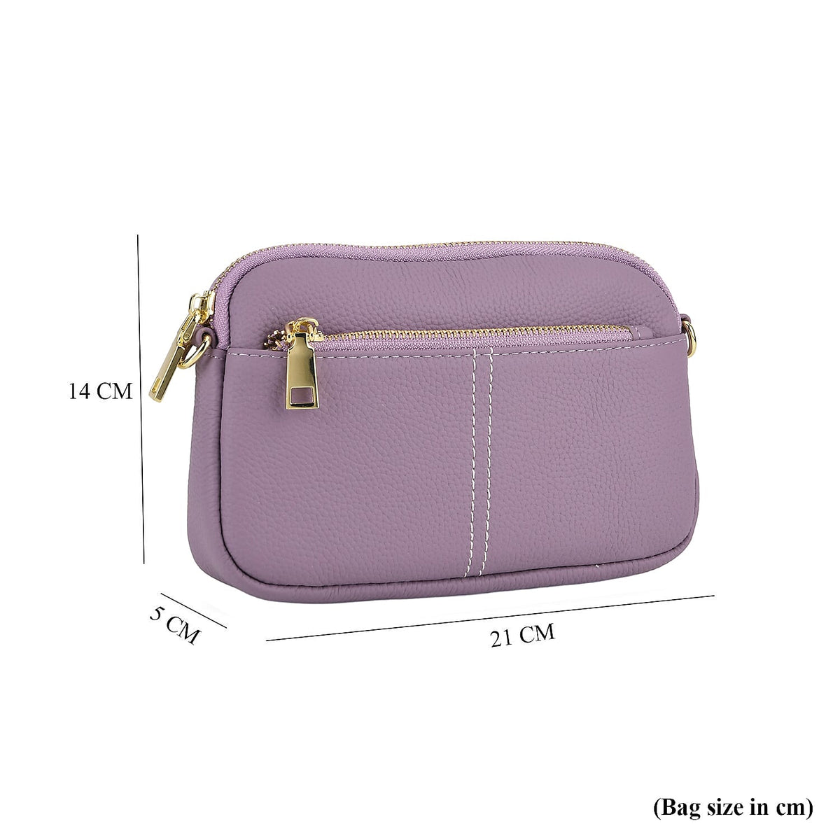 100% Genuine Leather Designer Minimalist Sling Shoulder Bag - Purple 8420512 9