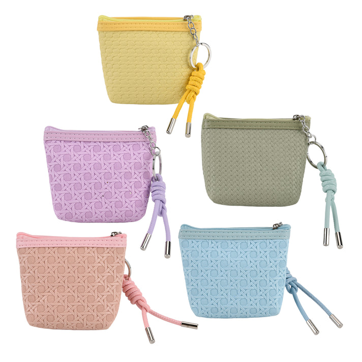 Set of 5 Mini Pouches (10 x 9 x 3.5cm) - Purple, Blue, Green, Yellow, &amp; Pink 8420758 2