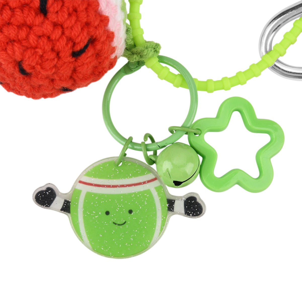 Set of 2 Crochet Fruit Charms Keychain - Red &amp; Green V32515866 6