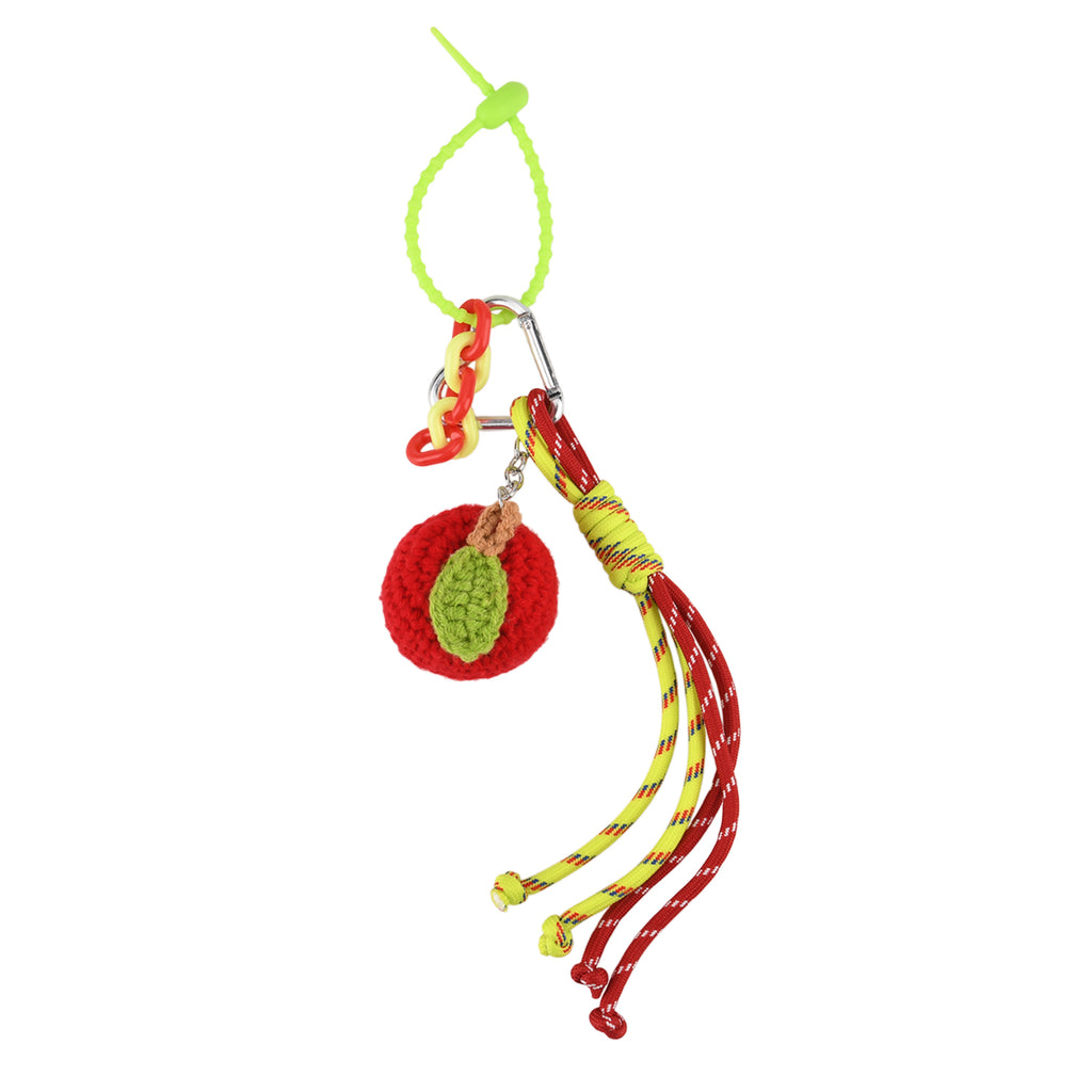 Set of 2 Crochet Fruit Charms Keychain - Orange & Red_8420763_4