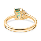 D'Joy AAA Gemfields Zambian Emerald & Moissanite Toi et Moi Ring in 18K Vermeil Yellow Gold Plated Sterling Silver 1.02 Ct._8420917_4
