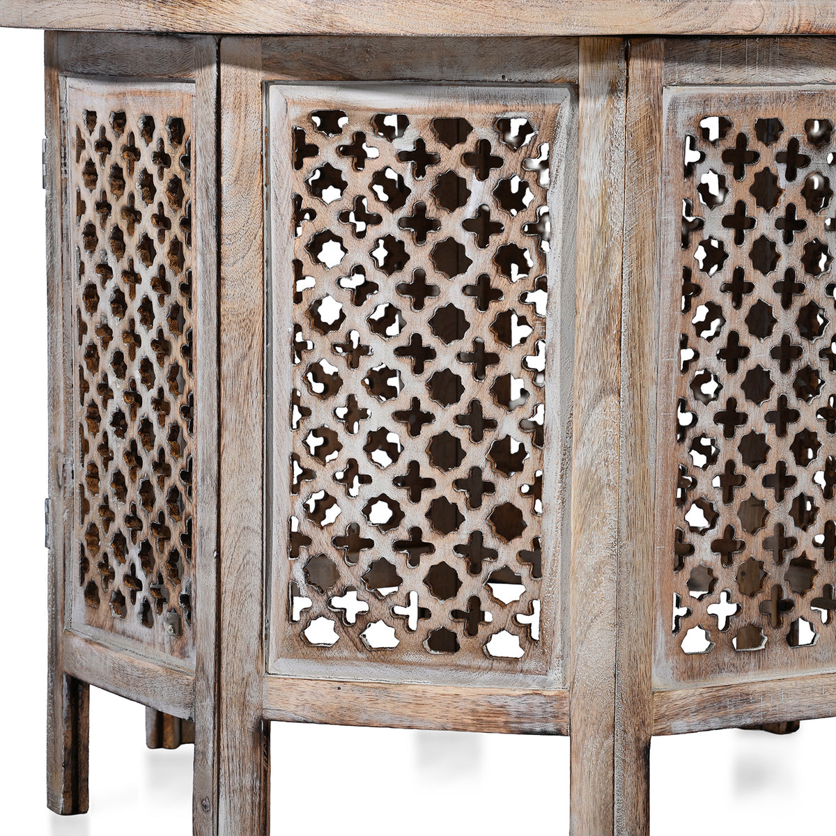 Wooden Hand Carved Round Coffee Table (68 x 68 x 51 cm) V32520997 6