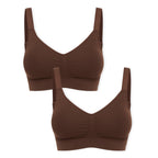Bella Bodies Pack Of 2 - Quick Dry Ultimate Travel Seamless Bra (Size M) - Black_8421644