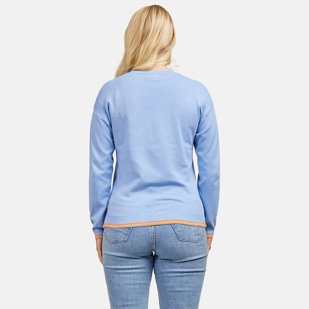 Mudflower Boat And Anchor Embroidery Jumper (Size 10) - Blue_8421840_2