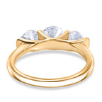D'Joy Moissanite 3 Stone Ring in Yellow Gold Plated Sterling Silver 1.71 Ct._8421890_4