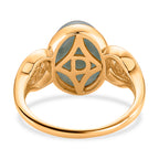D'Joy Natural Olmec Jadeite Ring in Yellow Gold Plated Sterling Silver 7.20 Ct._8421948_4