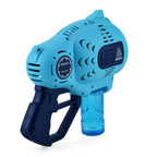 57-Hole Automatic Bubble Blaster - Blue Rechargeable Space Jet Machine with 3.7V Battery & 150ml Solution_8422001_3
