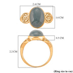 D'Joy Natural Olmec Jadeite Ring in Yellow Gold Plated Sterling Silver 7.20 Ct._8422027_5