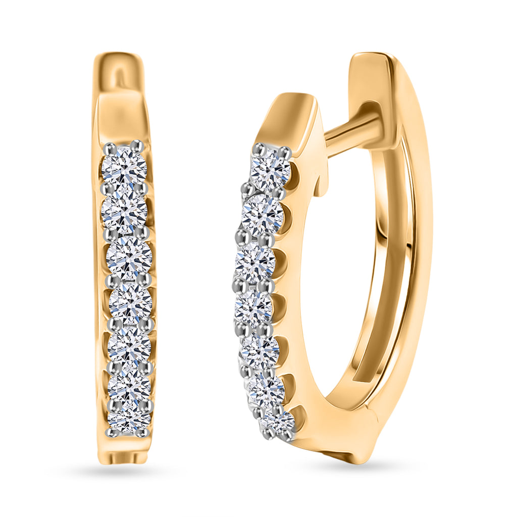 Luxuriant - Lab Grown Diamond (SI/G-H) Half Hoop Earring in Yellow Gold Plated Sterling Silver_8422339