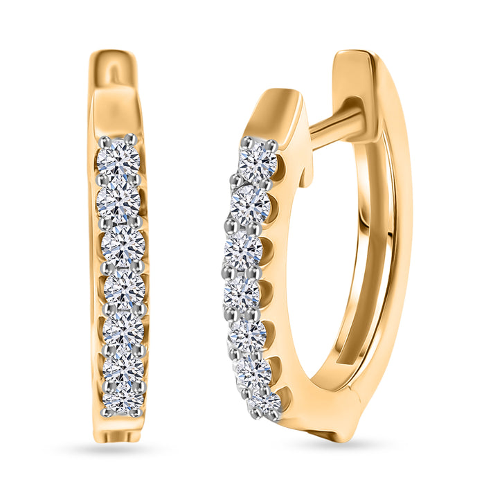 LUXURIANT Lab Grown Diamond Full Hoop Earring in Yellow Gold Plated Sterling Silver (SI-G-H) 8422339 1