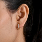 Luxuriant - Lab Grown Diamond (SI/G-H) Half Hoop Earring in Yellow Gold Plated Sterling Silver_8422339_2