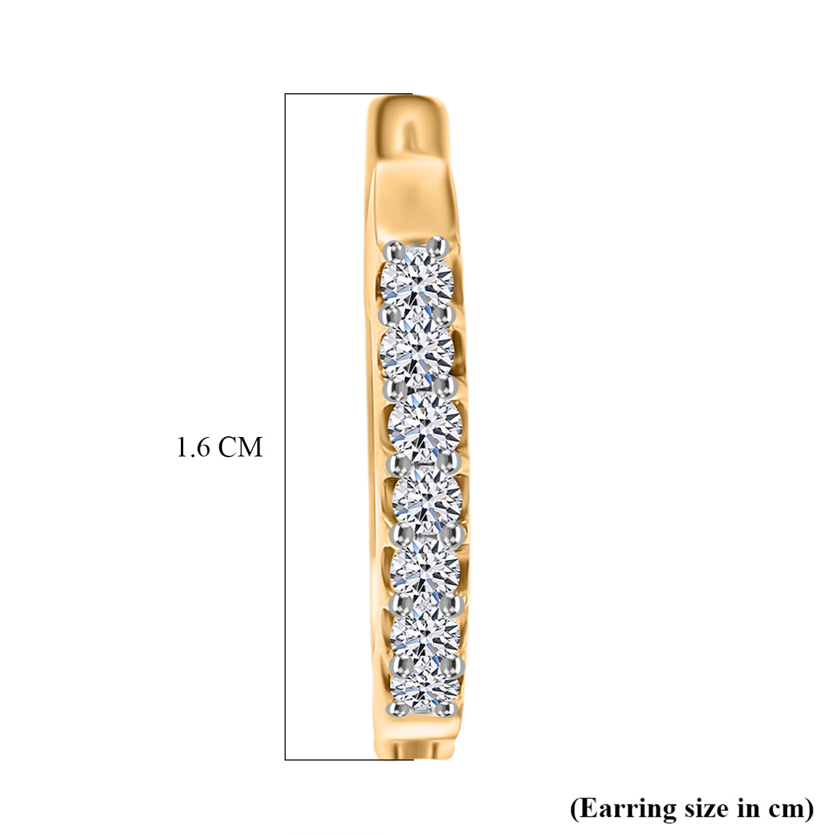 LUXURIANT Lab Grown Diamond Full Hoop Earring in Yellow Gold Plated Sterling Silver (SI-G-H) 8422339 5