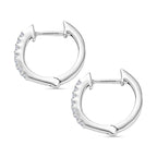 Luxuriant - Lab Grown Diamond (SI/G-H) Half Hoop Earring in Rhodium Overlay Sterling_8422340_4