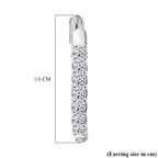 Luxuriant - Lab Grown Diamond (SI/G-H) Half Hoop Earring in Rhodium Overlay Sterling_8422340_6