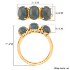 D'Joy Natural Jadeite Trilogy Ring in Yellow Gold Plated Sterling Silver 5.00 Ct._8422448_5