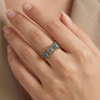 D'Joy Natural Jadeite Trilogy Ring in Yellow Gold Plated Sterling Silver 5.00 Ct._8422463_1