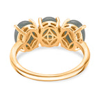 D'Joy Natural Jadeite Trilogy Ring in Yellow Gold Plated Sterling Silver 5.00 Ct._8422463_4