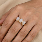 D'Joy Natural White Jade Trilogy Ring in Yellow Gold Plated Sterling Silver 5.00 Ct._8422474_1