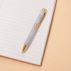 Natural White Jadeite & White Crystal Ballpoint Pen_8422667_1