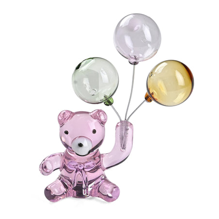 Livmore Glass Bear with Balloon Decor - Pink 8426198 1