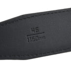 Genuine Leather Unisex Belt with Interlocking Circular Buckle (130 CM, Large) - Black_8426214_6