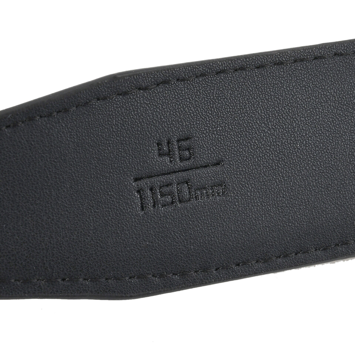 Genuine Leather Unisex Belt with Interlocking Circular Buckle (130 CM, Large) - Black 8426214 7