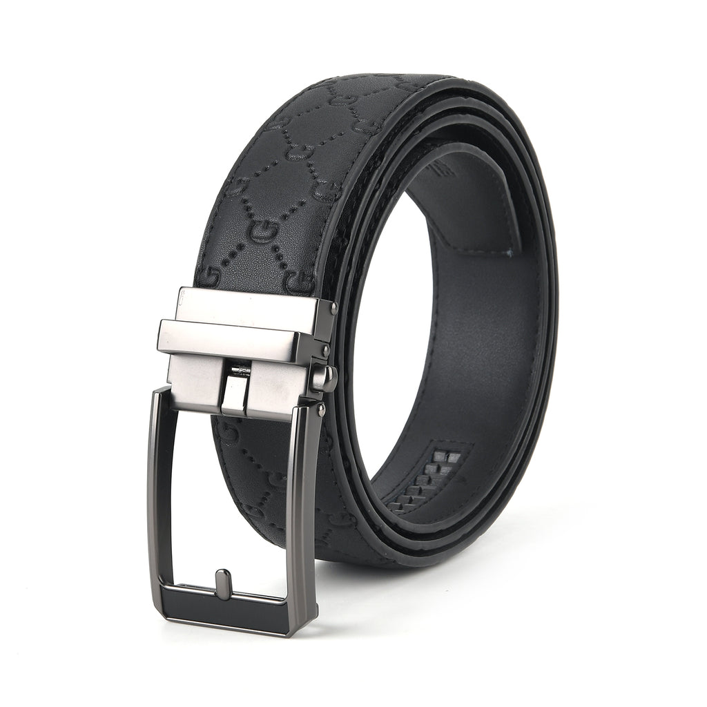 Genuine Leather Sleek Gunmetal Buckle Belt In Gift Box (115cm) - Black_8426251_1
