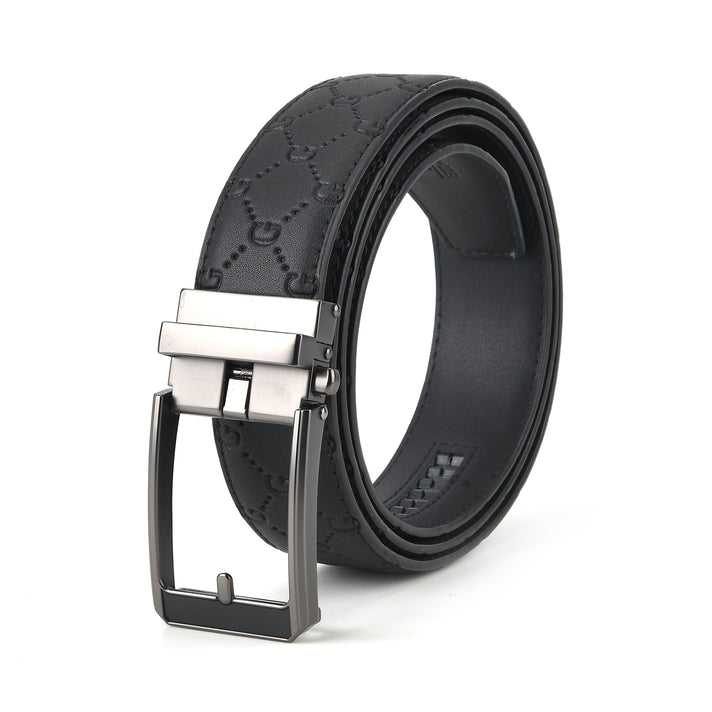 Genuine Leather Sleek Gunmetal Buckle Belt In Gift Box (115cm) - Gunmetal 8426251 2