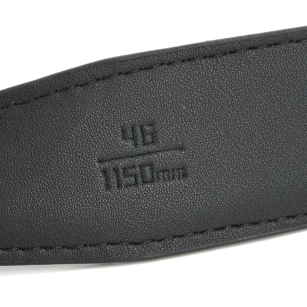 Genuine Leather Sleek Gunmetal Buckle Belt In Gift Box (115cm) - Black_8426251_6