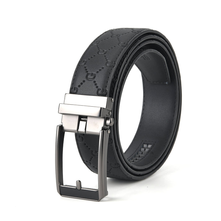 Genuine Leather Sleek Gunmetal Buckle Belt In Gift Box (130cm) - Gunmetal 8426252 2