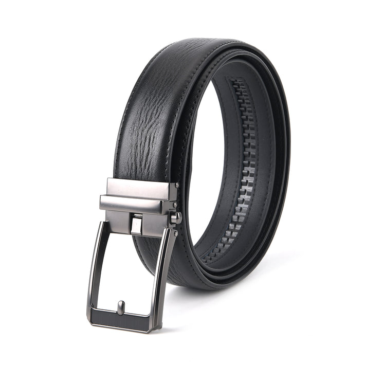 Genuine Leather Sleek Gunmetal Buckle Belt In Gift Box (115cm) - Black 8426253 2