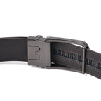 Genuine Leather Sleek Gunmetal Buckle Belt In Gift Box (130cm) - Black_8426264_3
