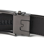 Genuine Leather Sleek Gunmetal Buckle Belt In Gift Box (130cm) - Black_8426264_4