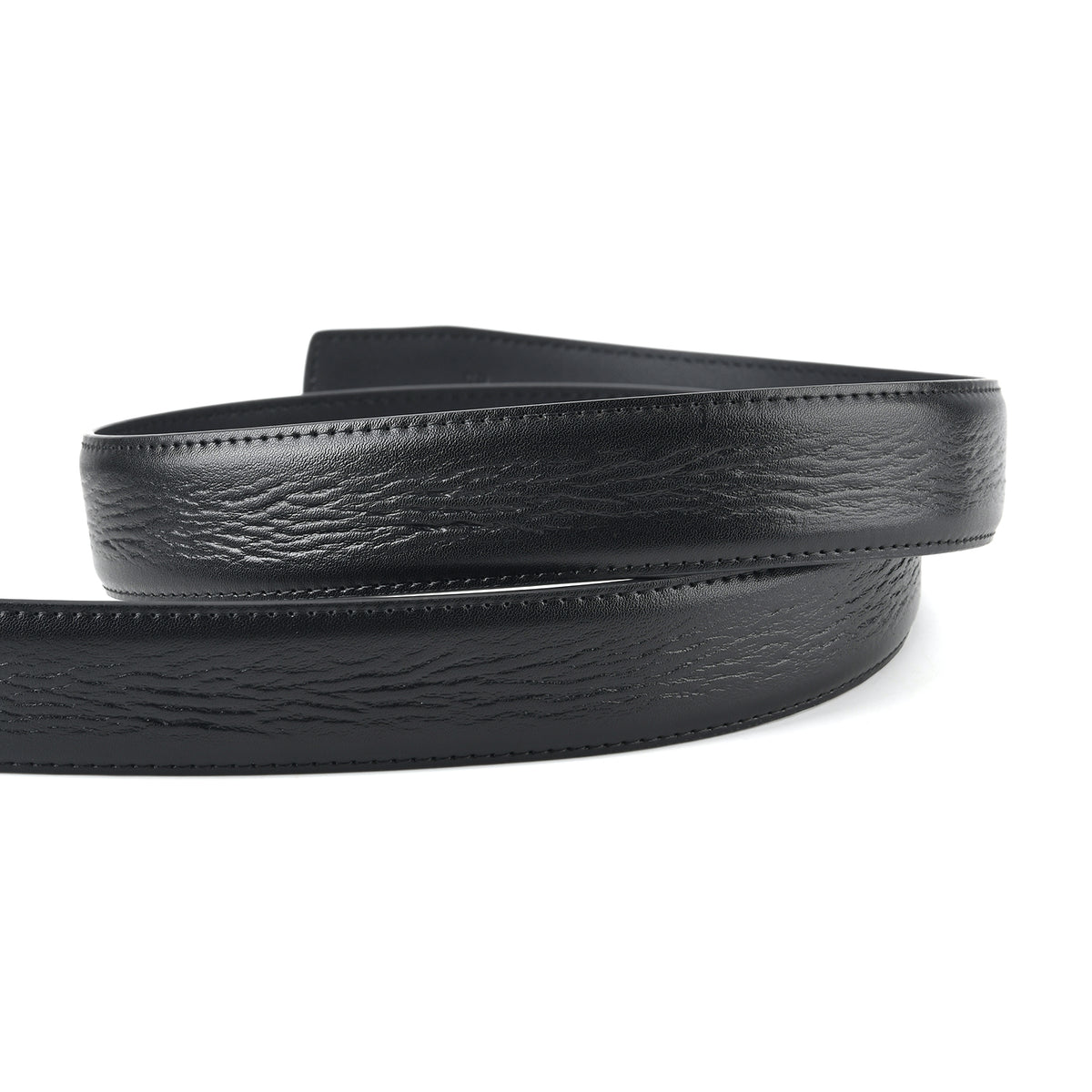 Genuine Leather Sleek Gunmetal Buckle Belt In Gift Box (130cm) - Black V32567779 6