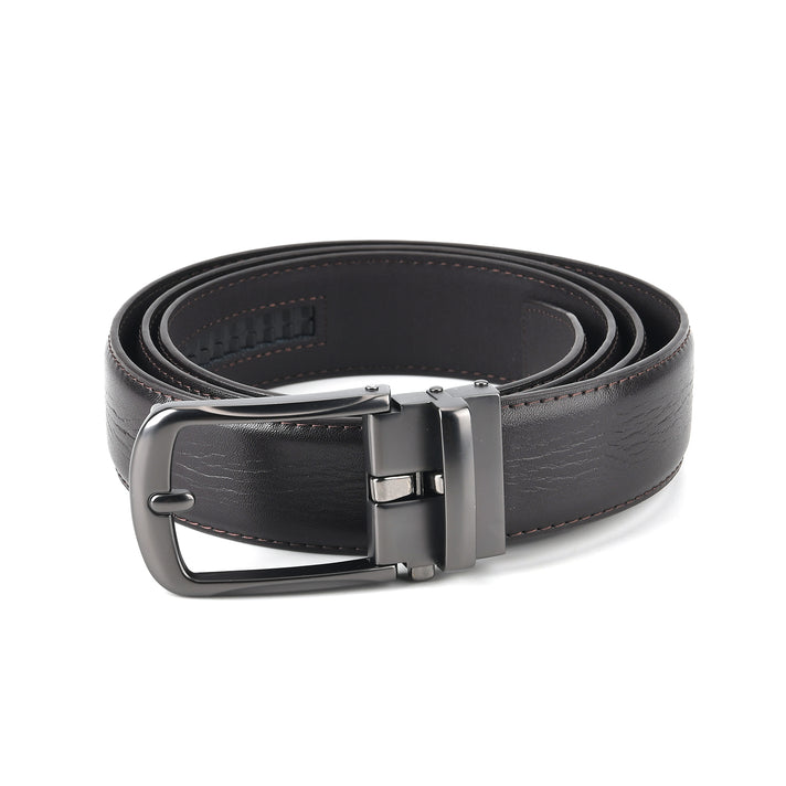Genuine Leather Sleek Gunmetal Buckle Belt In Gift Box (115cm) - Dark Brown 8426265 1