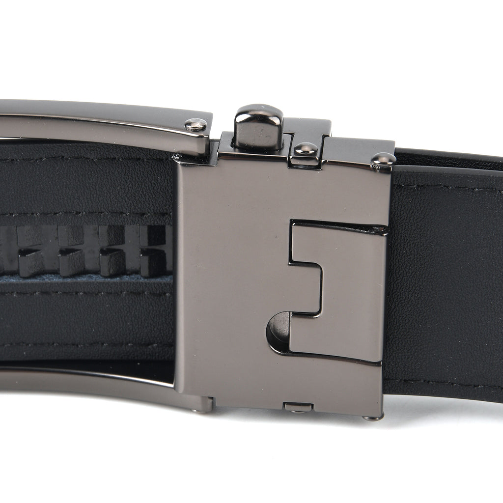 Genuine Leather Sleek Gunmetal Buckle Belt In Gift Box (115cm) - Dark Brown_8426265_4
