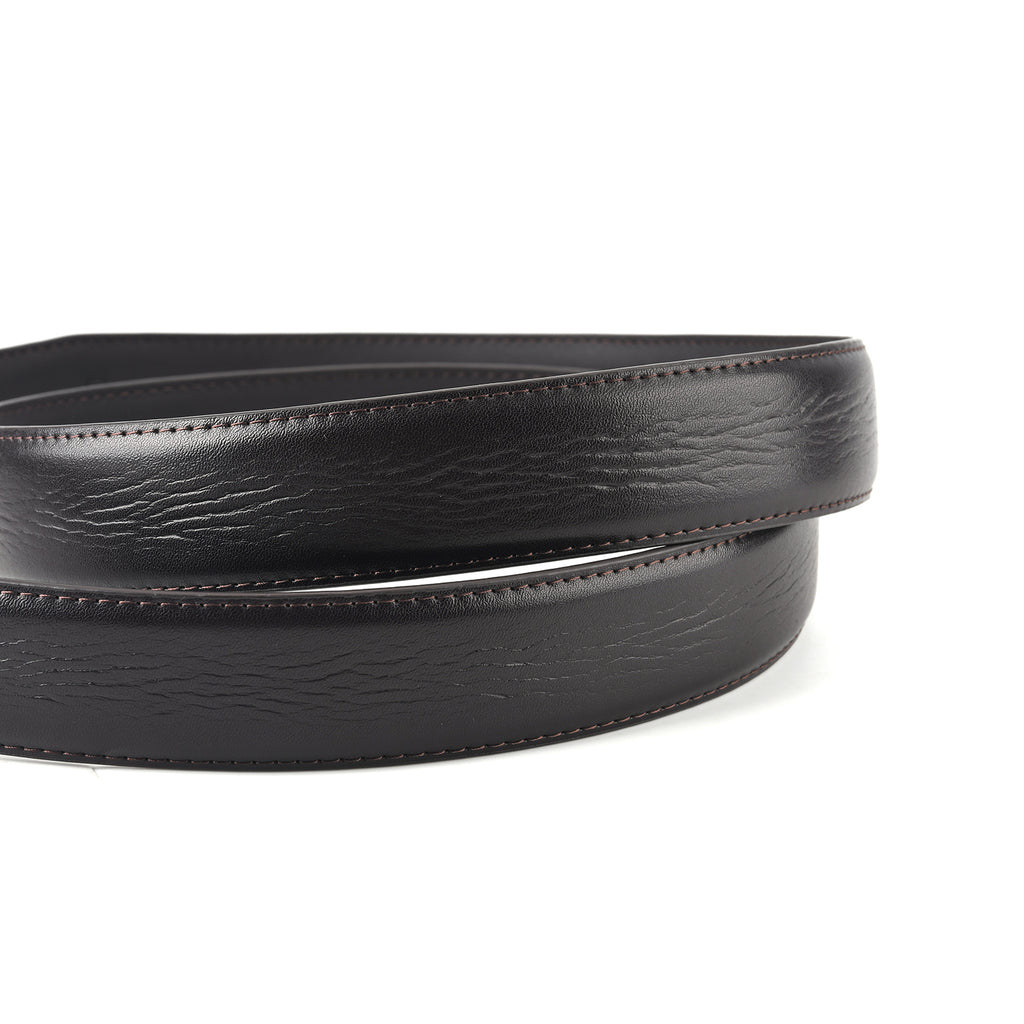 Genuine Leather Sleek Gunmetal Buckle Belt In Gift Box (115cm) - Dark Brown_8426265_5